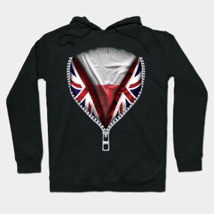 Polish Flag  Poland Flag zipped British Flag - Gift for Polish From Poland Hoodie